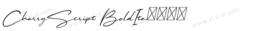 CherryScript BoldIta字体转换